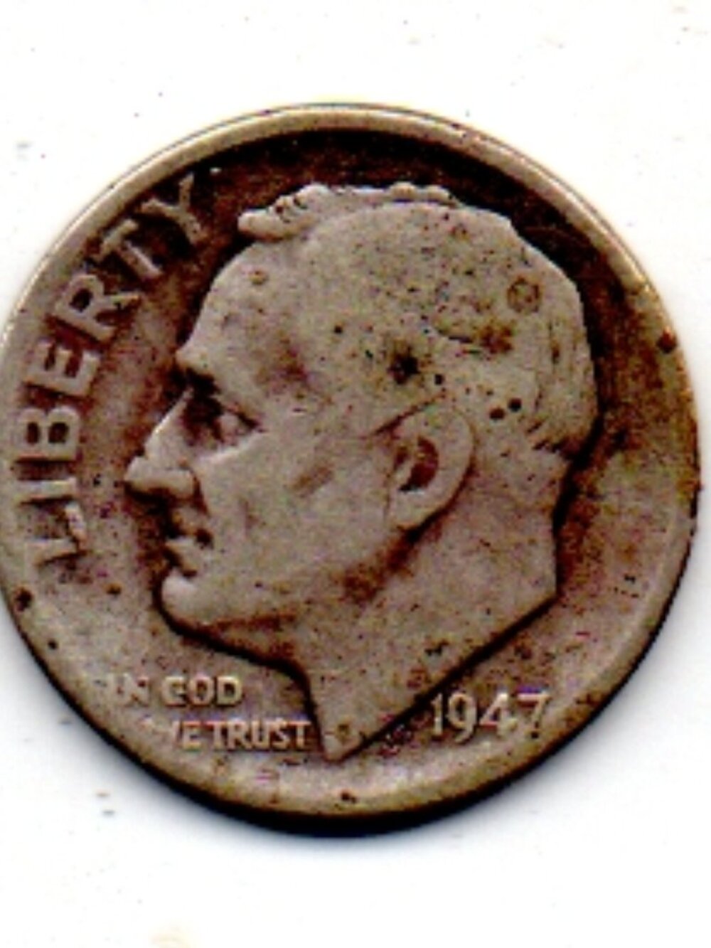 Granny Estate Find - 1947 D Roosevelt Dime 90 % Silver